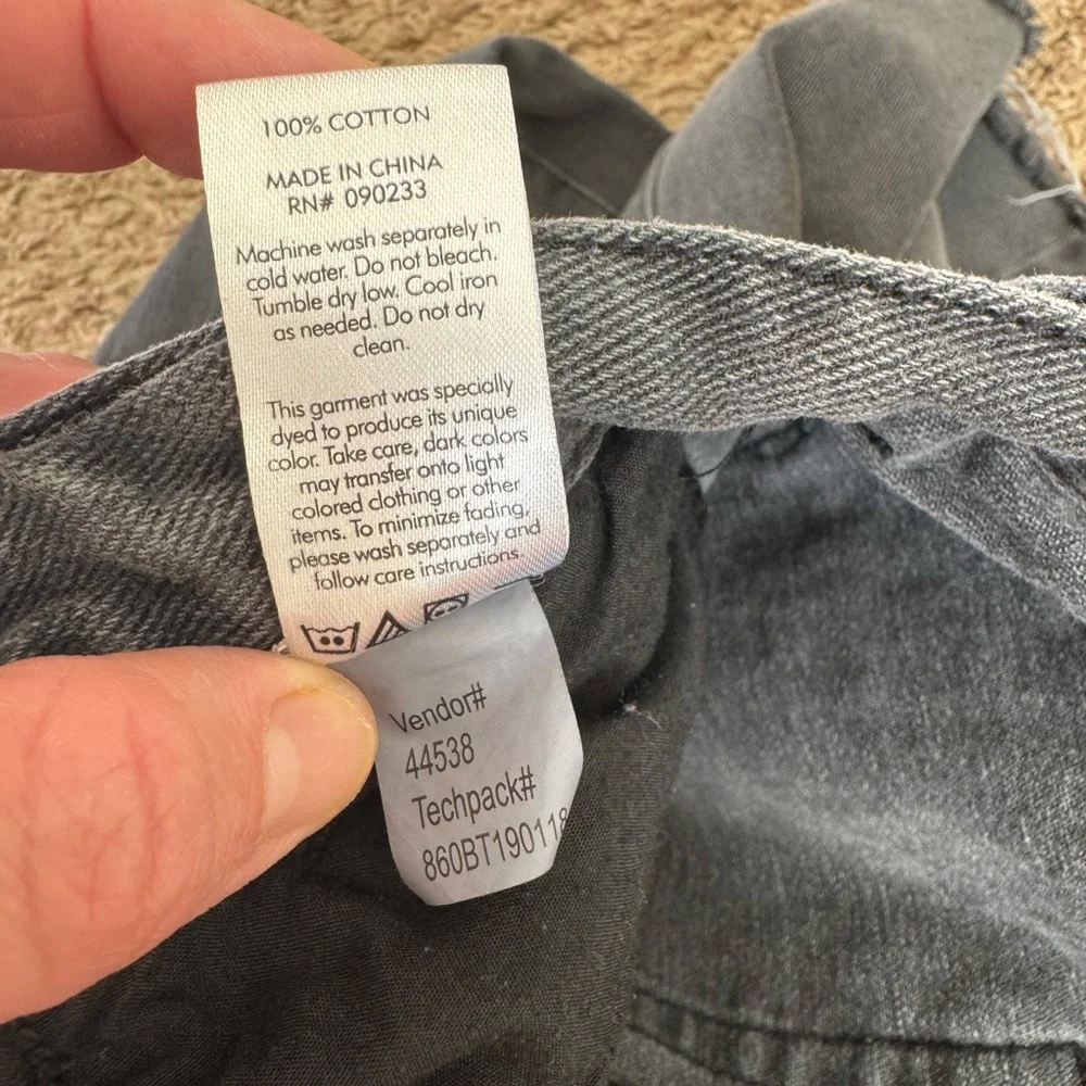 PacSun Gray Black Distressed Denim High Rise Straight Jeans Size 24